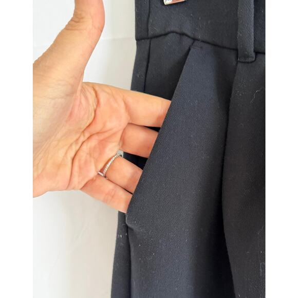 Abercrombie & Fitch Curve Love A&F Sloane Tailored Wide Leg Pant in Black sz, 27 - Picture 7 of 9